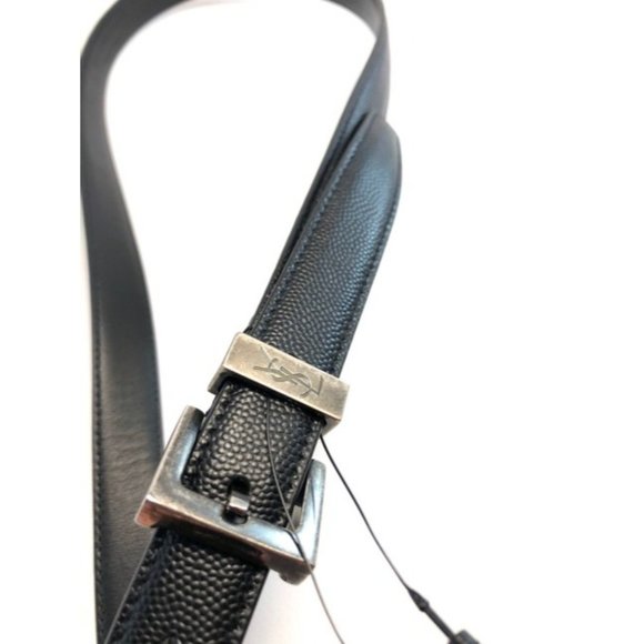 Saint Laurent Black Ysl Leather Belt main image 5